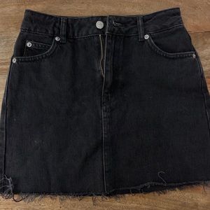 NWOT Topshop - Black Denim Skirt - S - Unworn